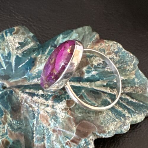 Southwestern Navajo Purple Mojave Turquoise Ring | Sterling Silver | Sz 10 | 15774