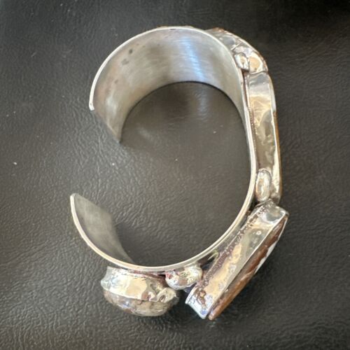 Men's Women's Wild Horse Turquoise Cuff Bracelet | Navajo Sterling Silver | Authentic Native American Handmade | 16938