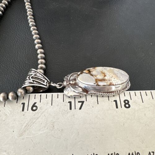 Navajo Wild Horse Necklace Pendant | Sterling Silver | Authentic Native American Handmade | 16942