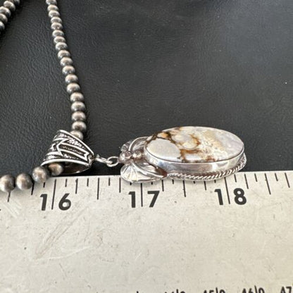 Navajo Wild Horse Necklace Pendant | Sterling Silver | Authentic Native American Handmade | 16942