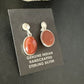 Navajo Burgundy Carnelian Dangle Earrings | Sterling Silver | Authentic Native American Handmade | 14924