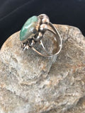 Navajo Turquoise Men's Ring | Sterling Silver | Sz 12.25 | Authentic Native American Handmade | 03474