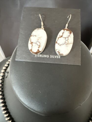 Navajo Wild Horse Necklace Pendant and Earrings Set | Sterling Silver | Authentic Native American Handmade | 15738