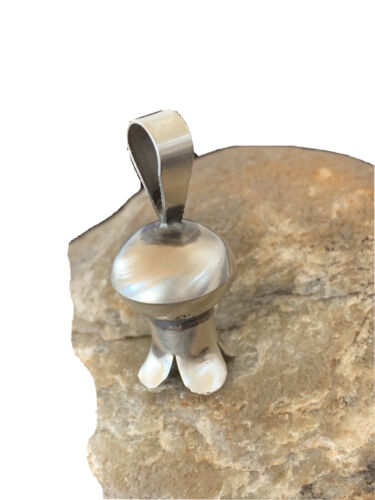 Navajo Naja Pendant | Sterling Silver | Handmade Pearls | 1.25" | Authentic Native American | 1258