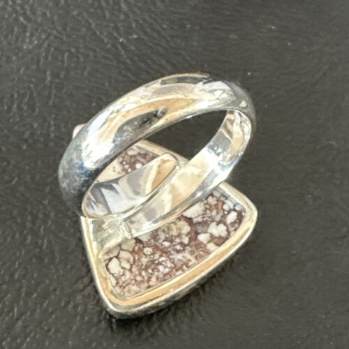 Men's Women's Wild Horse Turquoise Ring | Navajo Sterling Silver | Sz 8 | 17354