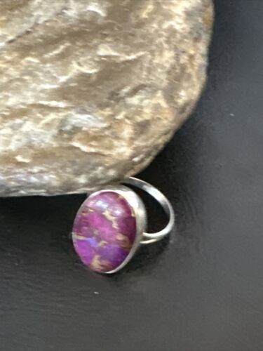 Southwestern Navajo Purple Mojave Turquoise Ring | Sterling Silver | Sz 10 | 15606