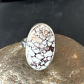 Men's and Women's Wild Horse Turquoise Ring | Navajo Sterling Silver | Sz 7 | 17278
