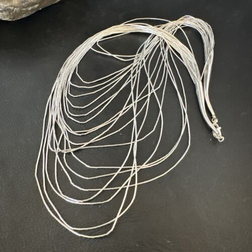 Graduated Bib Heishi Liquid Necklace | Sterling Silver | 20" | 17240