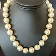 White Freshwater Pearl Necklace | Gold Filled Beads | 17" | 17367