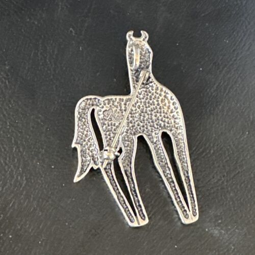 Navajo Horse Pendant Necklace | Sterling Silver | 2.25" | Authentic Native American Handmade | 15172