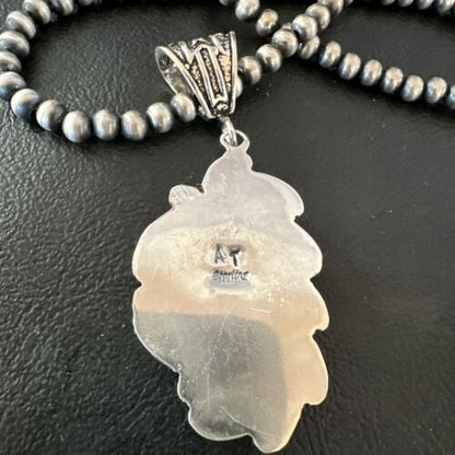 Navajo Wild Horse Necklace Pendant | Sterling Silver | Authentic Native American Handmade | 16988
