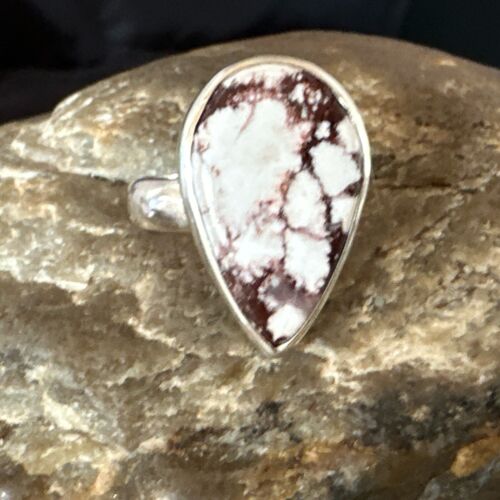 Men's & Women's Wild Horse Turquoise Ring | Navajo Sterling Silver | Sz 7 | Authentic Native American Handmade | 17284