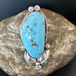 Navajo Blue Kingman Turquoise Ring | Sterling Silver | Sz 8.5 | Authentic Native American Handmade | 15663