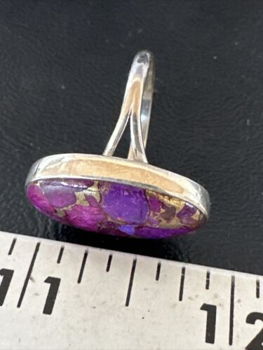 Southwestern Navajo Purple Mojave Turquoise Ring | Sterling Silver | Sz 10 | 15606