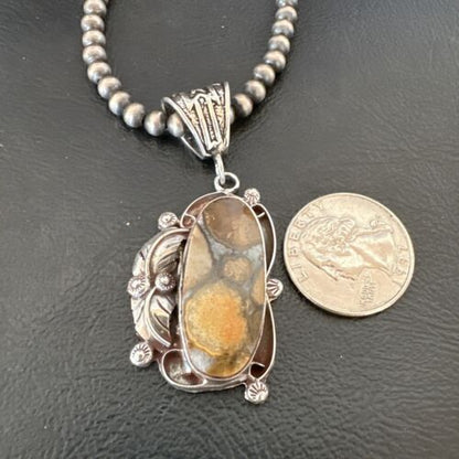 Navajo Wild Horse Necklace Pendant | Sterling Silver | Authentic Native American Handmade | 16943