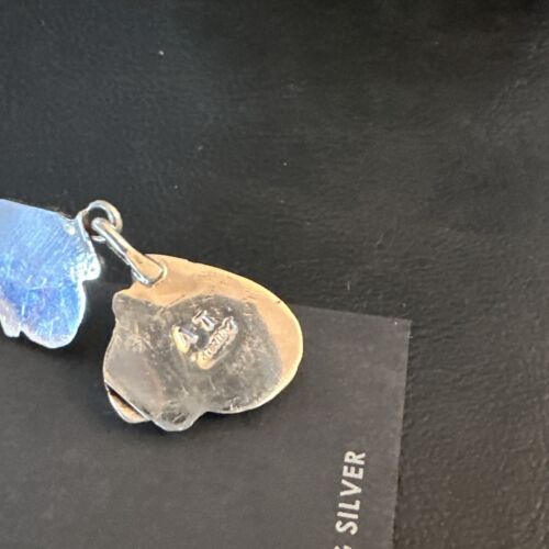 Navajo Green Royston Turquoise Dangle Earrings | Sterling Silver | Authentic Native American Handmade | 16838