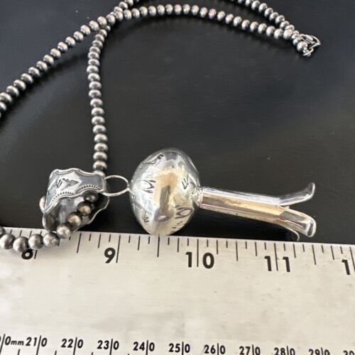Native American Navajo Sterling Silver Necklace | 3.5" Naja Pendant | 20" | 16479