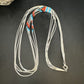 Multi-Color Liquid Silver Heishi Necklace | 5-Strand Sterling Tubes | 25" | Authentic Native American Handmade | 15136