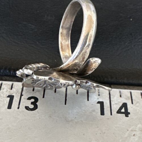 Navajo Sterling Silver Butterfly Ring | Sz 8 | Authentic Native American Handmade | 16974