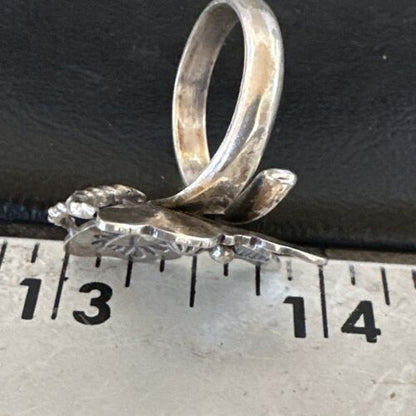 Navajo Sterling Silver Butterfly Ring | Sz 8 | Authentic Native American Handmade | 16974