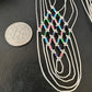 Crisscross Multi-Color Heishi Necklace | 5 Strand Liquid Sterling Silver | 22" | 15883