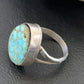 Men's Navajo Blue Spiderweb Turquoise Ring | Sterling Silver | Sz 10 | Authentic Native American Handmade | 12545