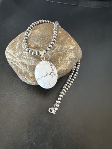 Navajo Wild Horse Necklace Pendant | Sterling Silver | Authentic Native American Handmade | 15726
