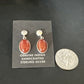 Navajo Burgundy Carnelian Dangle Earrings | Sterling Silver | Authentic Native American Handmade | 14924