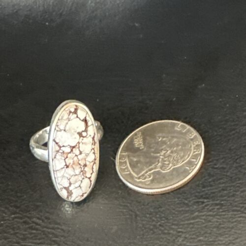 Navajo Wild Horse Turquoise Ring | Sterling Silver | Sz 7 | Authentic Native American Handmade | 17285