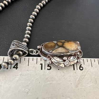 Navajo Wild Horse Necklace Pendant | Sterling Silver | Authentic Native American Handmade | 16943