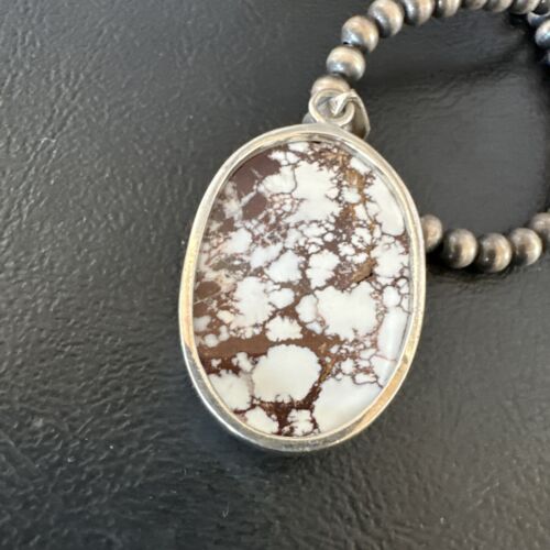 Navajo Wild Horse Necklace Pendant | Sterling Silver | Authentic Native American Handmade | 15723