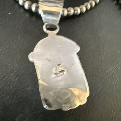 Navajo Pearls Purple Sugilite Pendant Necklace | Sterling Silver Beads | Authentic Native American Handmade | 15378