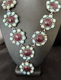 Navajo Turquoise Purple Spiny Cluster Lariat Necklace Pendant | Golden Hills | Authentic Native American Handmade | 16190
