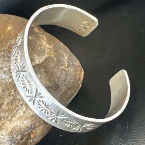 Navajo Stamped Cuff Bracelet | Sterling Silver | Authentic Native American Handmade | 16125