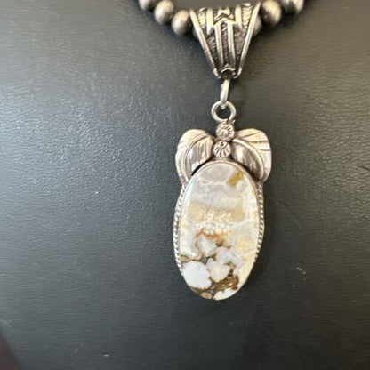 Navajo Wild Horse Necklace Pendant | Sterling Silver | Authentic Native American Handmade | 16944