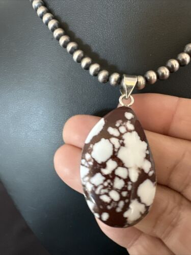 Navajo Wild Horse Necklace Pendant | Sterling Silver | Authentic Native American Handmade | 15733
