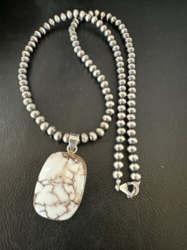 Navajo Wild Horse Necklace Pendant | Sterling Silver | Authentic Native American Handmade | 15737