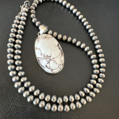 Navajo Wild Horse Necklace Pendant | Sterling Silver | Authentic Native American Handmade | 15721