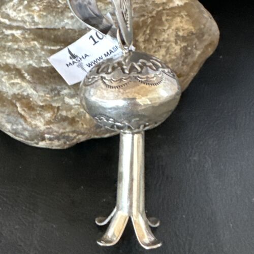 Native American Navajo Sterling Silver Necklace | Large Naja Pendant | 20" | 10050