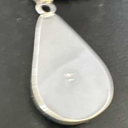 Navajo Green Turquoise Pendant Necklace | Sterling Silver | Authentic Native American Handmade | 15020