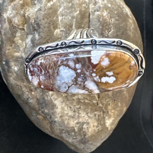 Navajo Wild Horse Turquoise Ring | Sterling Silver | Sz 10 | Authentic Native American Handmade | 16472