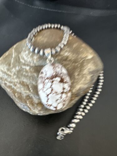 Navajo Wild Horse Necklace Pendant | Sterling Silver | Authentic Native American Handmade | 15730