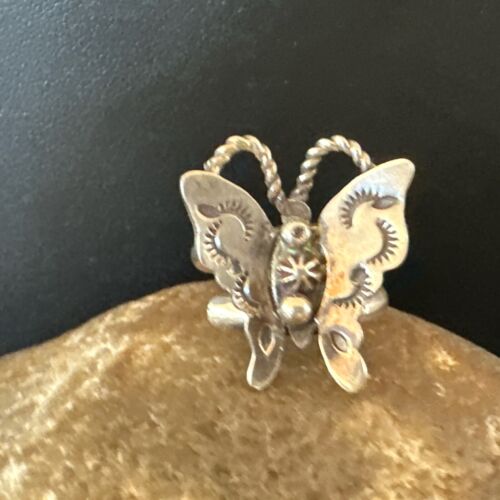 Navajo Sterling Silver Butterfly Ring | Sz 7 | Authentic Native American Handmade | 16976