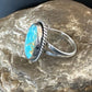 Navajo Sterling Silver Blue Kingman Turquoise Ring | Sz 11.5 | Authentic Native American Handmade | 15913