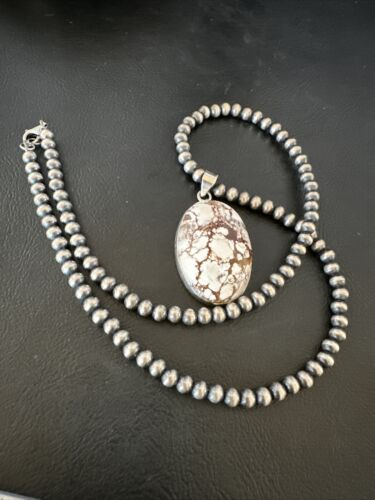 Navajo Wild Horse Necklace Pendant | Sterling Silver | Authentic Native American Handmade | 15730