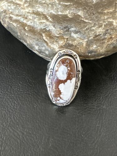 Women's Wild Horse Turquoise Ring | Navajo Sterling Silver | Sz 7 | Authentic Native American Handmade | 16390