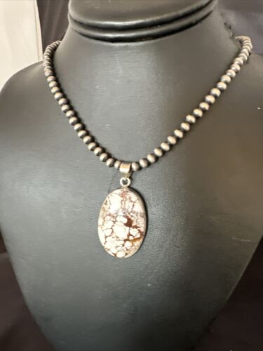 Navajo Wild Horse Necklace Pendant | Sterling Silver | Authentic Native American Handmade | 15730
