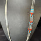 Multi-Color Liquid Silver Heishi Necklace | 5-Strand Sterling Tubes | 25" | Authentic Native American Handmade | 15136