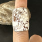 Women's Wild Horse Turquoise Ring | Navajo Sterling Silver | Sz 8 Adjustable | Authentic Native American Handmade | 15557
