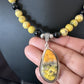 Navajo Bumblebee Jasper Pendant Necklace | Sterling Silver | Native American Handmade | 16016